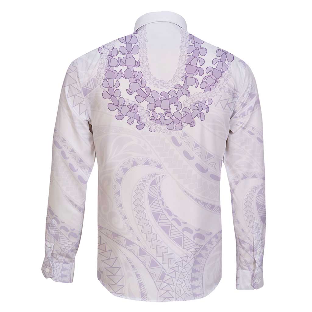 Aloha Lei Onaona Family Matching Mermaid Dress and Hawaiian Shirt Purple Hawaiian Tribal Pattern