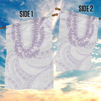 Aloha Lei Onaona Garden Flag Purple Hawaiian Tribal Pattern