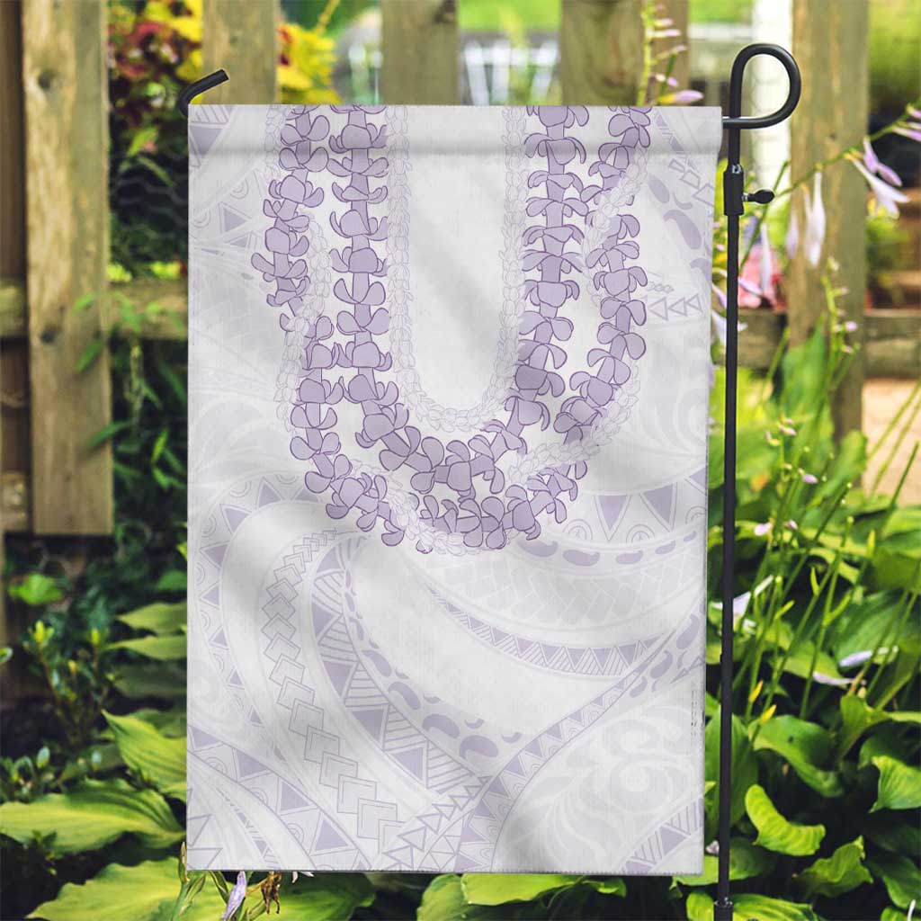 Aloha Lei Onaona Garden Flag Purple Hawaiian Tribal Pattern