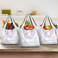 Aloha Lei Onaona Grocery Bag Purple Hawaiian Tribal Pattern LT9 3-pack One Size Purple - Polynesian Pride
