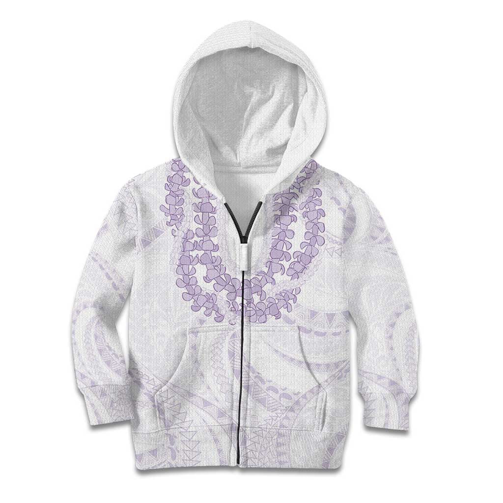 Aloha Lei Onaona Kid Hoodie Purple Hawaiian Tribal Pattern