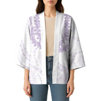 Aloha Lei Onaona Kimono Purple Hawaiian Tribal Pattern LT9 - Polynesian Pride