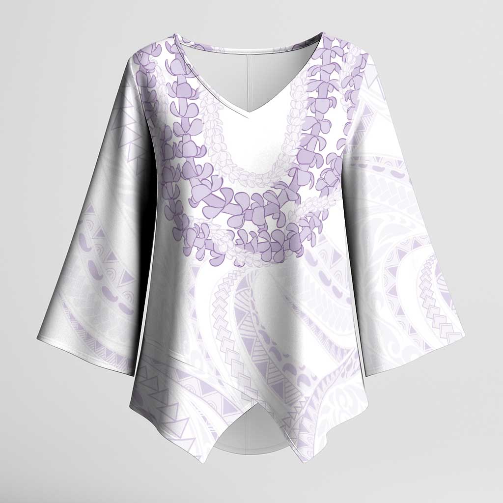 Aloha Lei Onaona Kimono Sleeve Blouse Purple Hawaiian Tribal Pattern LT9 Female Purple - Polynesian Pride