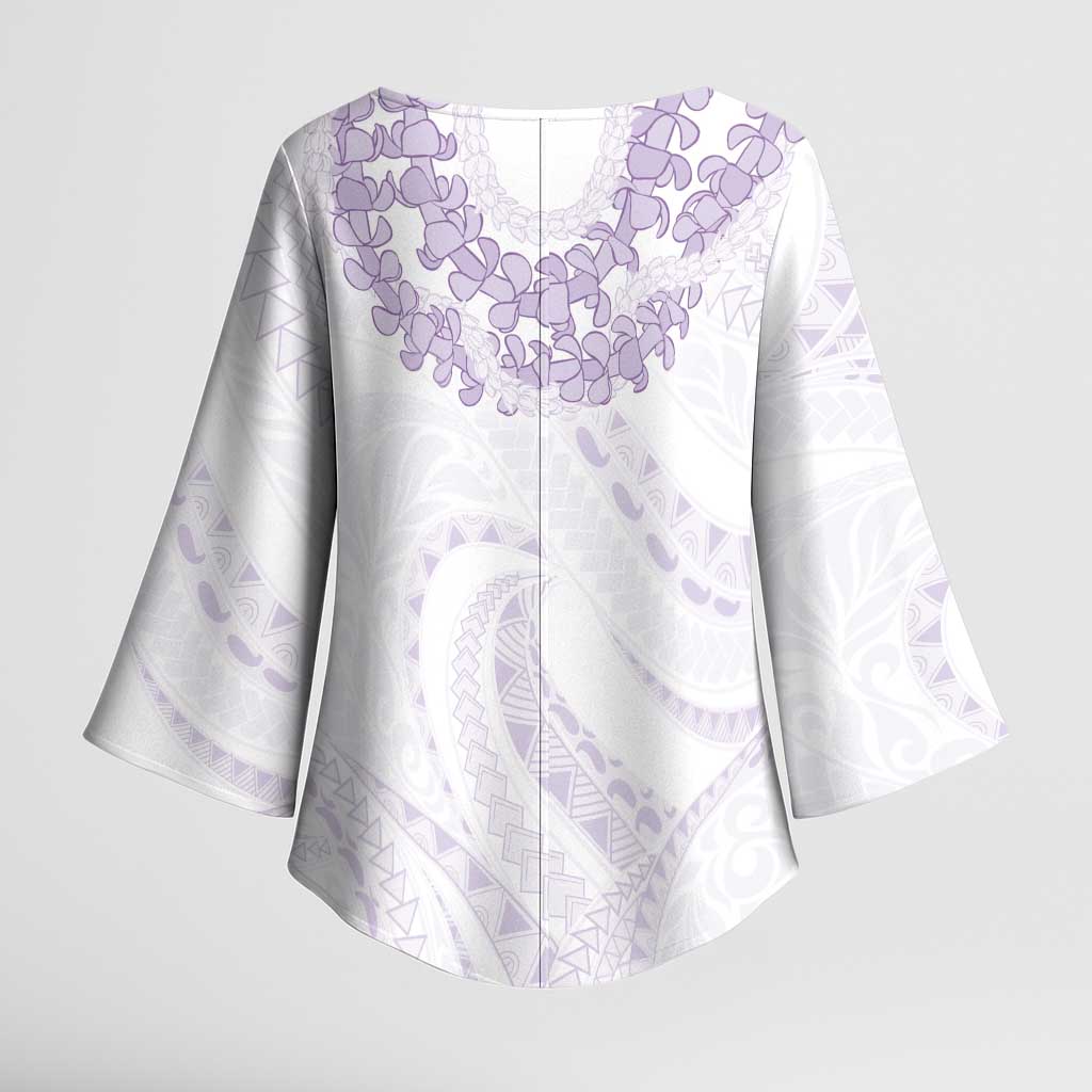 Aloha Lei Onaona Kimono Sleeve Blouse Purple Hawaiian Tribal Pattern LT9 - Polynesian Pride