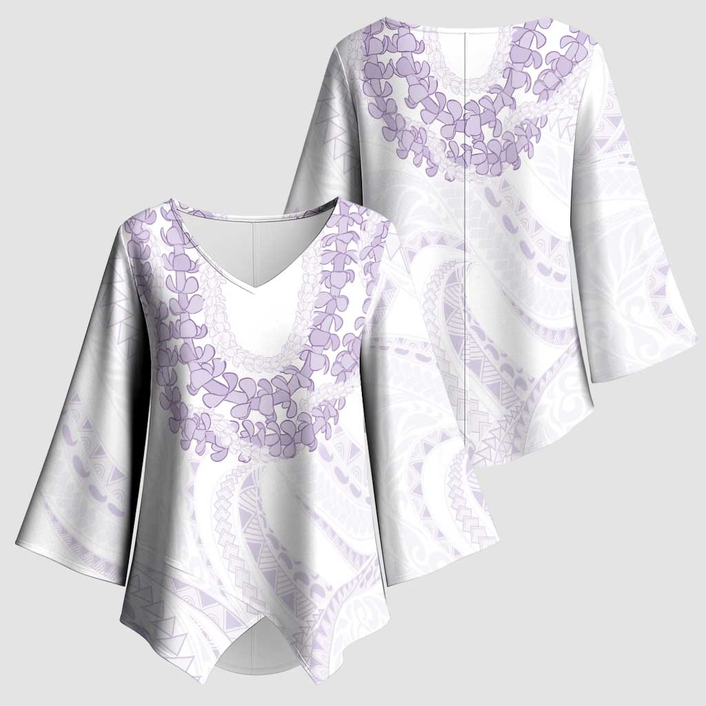Aloha Lei Onaona Kimono Sleeve Blouse Purple Hawaiian Tribal Pattern LT9 - Polynesian Pride