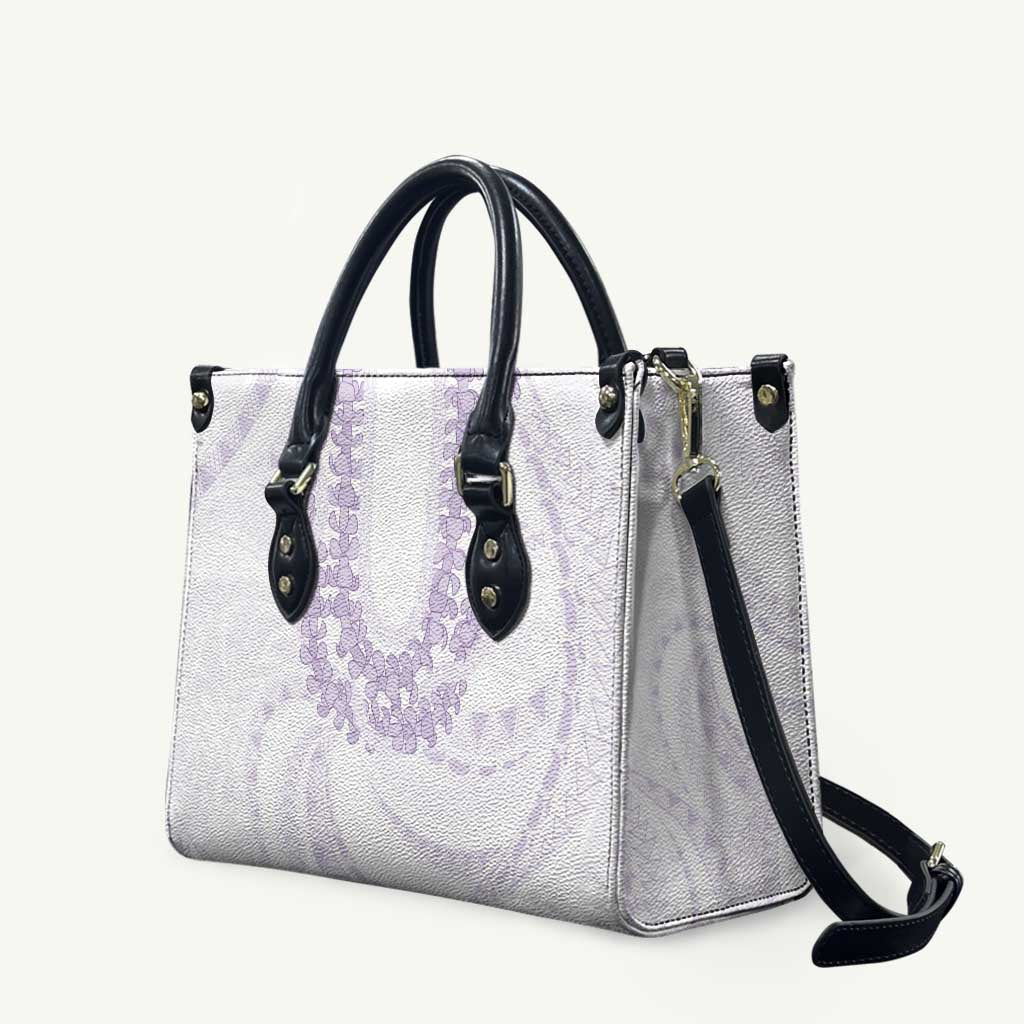 Aloha Lei Onaona Leather Bag Purple Hawaiian Tribal Pattern - Polynesian Pride