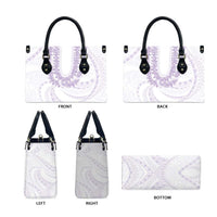 Aloha Lei Onaona Leather Bag Purple Hawaiian Tribal Pattern - Polynesian Pride