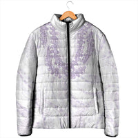 Aloha Lei Onaona Padded Jacket Purple Hawaiian Tribal Pattern LT9 - Polynesian Pride