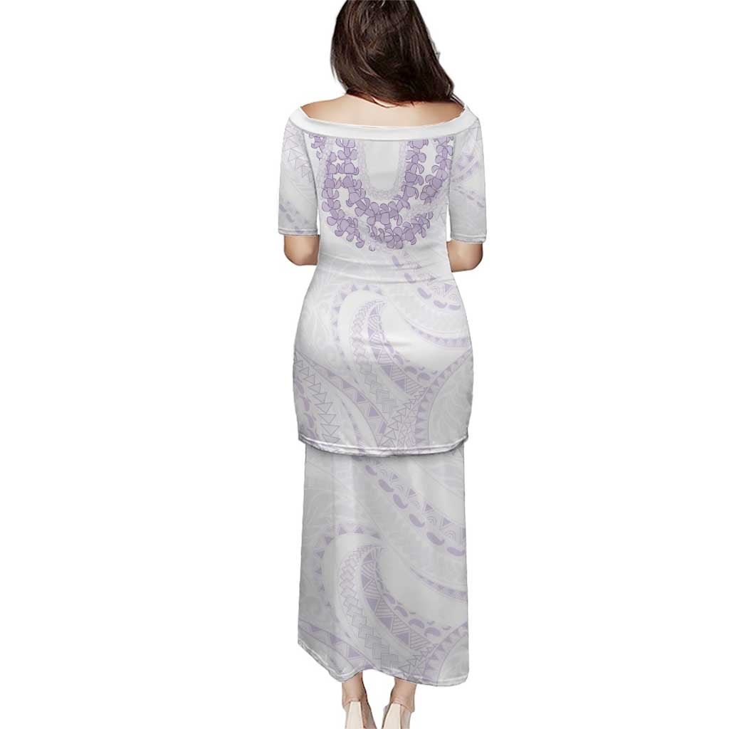 Aloha Lei Onaona Puletasi Purple Hawaiian Tribal Pattern