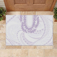 Aloha Lei Onaona Rubber Doormat Purple Hawaiian Tribal Pattern LT9 Purple - Polynesian Pride