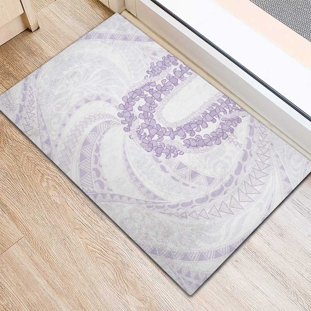 Aloha Lei Onaona Rubber Doormat Purple Hawaiian Tribal Pattern LT9 - Polynesian Pride