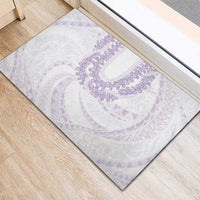 Aloha Lei Onaona Rubber Doormat Purple Hawaiian Tribal Pattern LT9 - Polynesian Pride