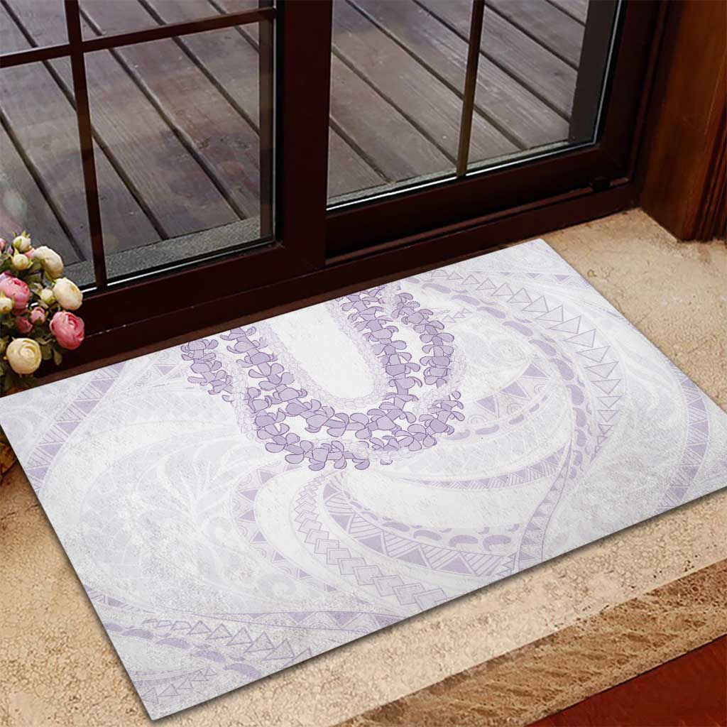 Aloha Lei Onaona Rubber Doormat Purple Hawaiian Tribal Pattern LT9 - Polynesian Pride