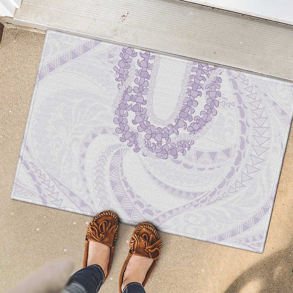 Aloha Lei Onaona Rubber Doormat Purple Hawaiian Tribal Pattern LT9 - Polynesian Pride