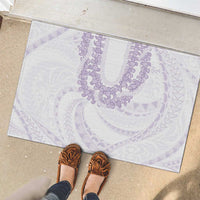 Aloha Lei Onaona Rubber Doormat Purple Hawaiian Tribal Pattern LT9 - Polynesian Pride