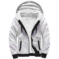 Aloha Lei Onaona Sherpa Hoodie Purple Hawaiian Tribal Pattern LT9 Unisex Purple - Polynesian Pride