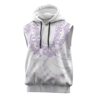 Aloha Lei Onaona Sleeveless Hoodie Purple Hawaiian Tribal Pattern LT9 Purple - Polynesian Pride