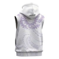 Aloha Lei Onaona Sleeveless Hoodie Purple Hawaiian Tribal Pattern LT9 - Polynesian Pride