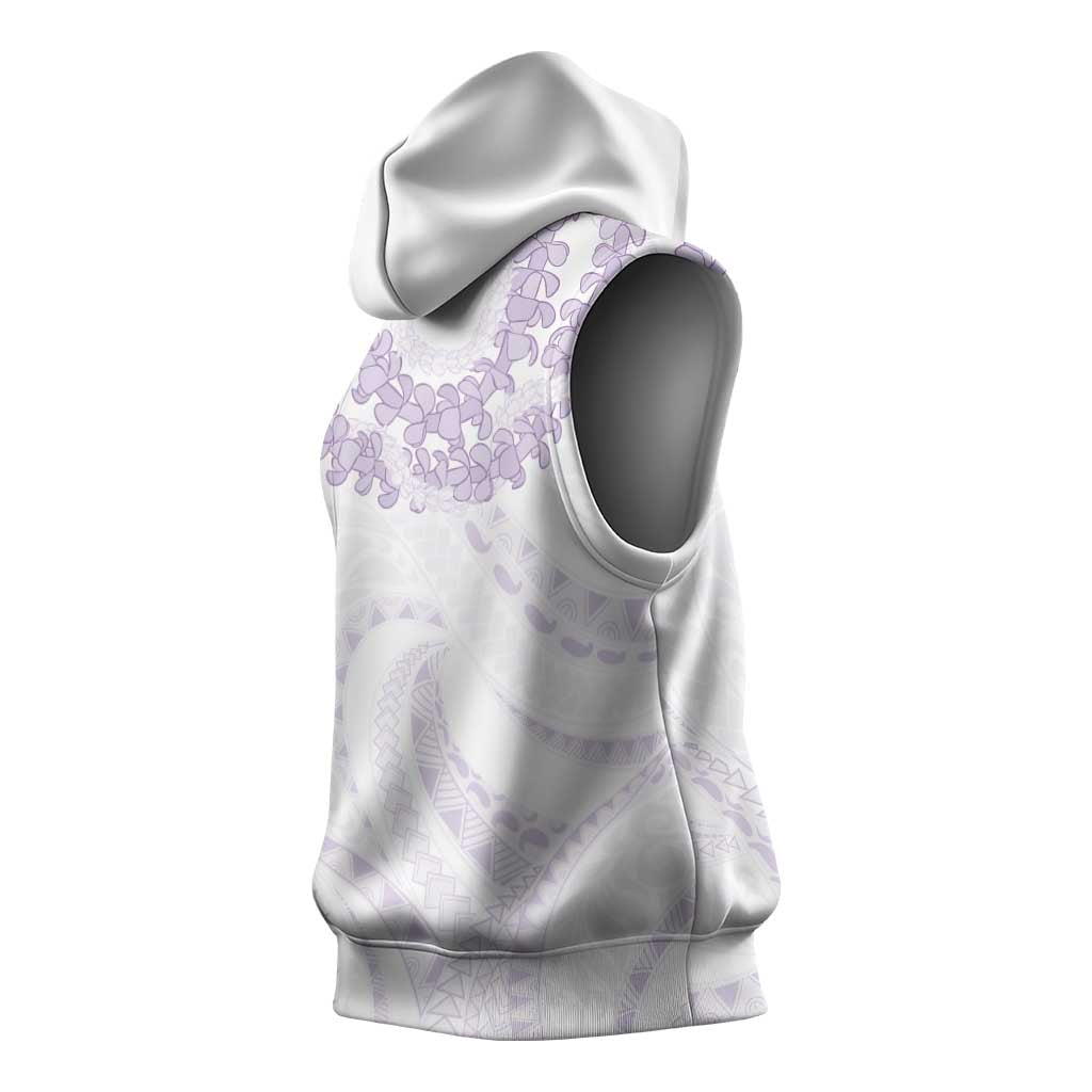 Aloha Lei Onaona Sleeveless Hoodie Purple Hawaiian Tribal Pattern LT9 - Polynesian Pride