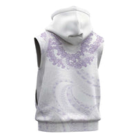 Aloha Lei Onaona Sleeveless Zip Hoodie Purple Hawaiian Tribal Pattern LT9 - Polynesian Pride