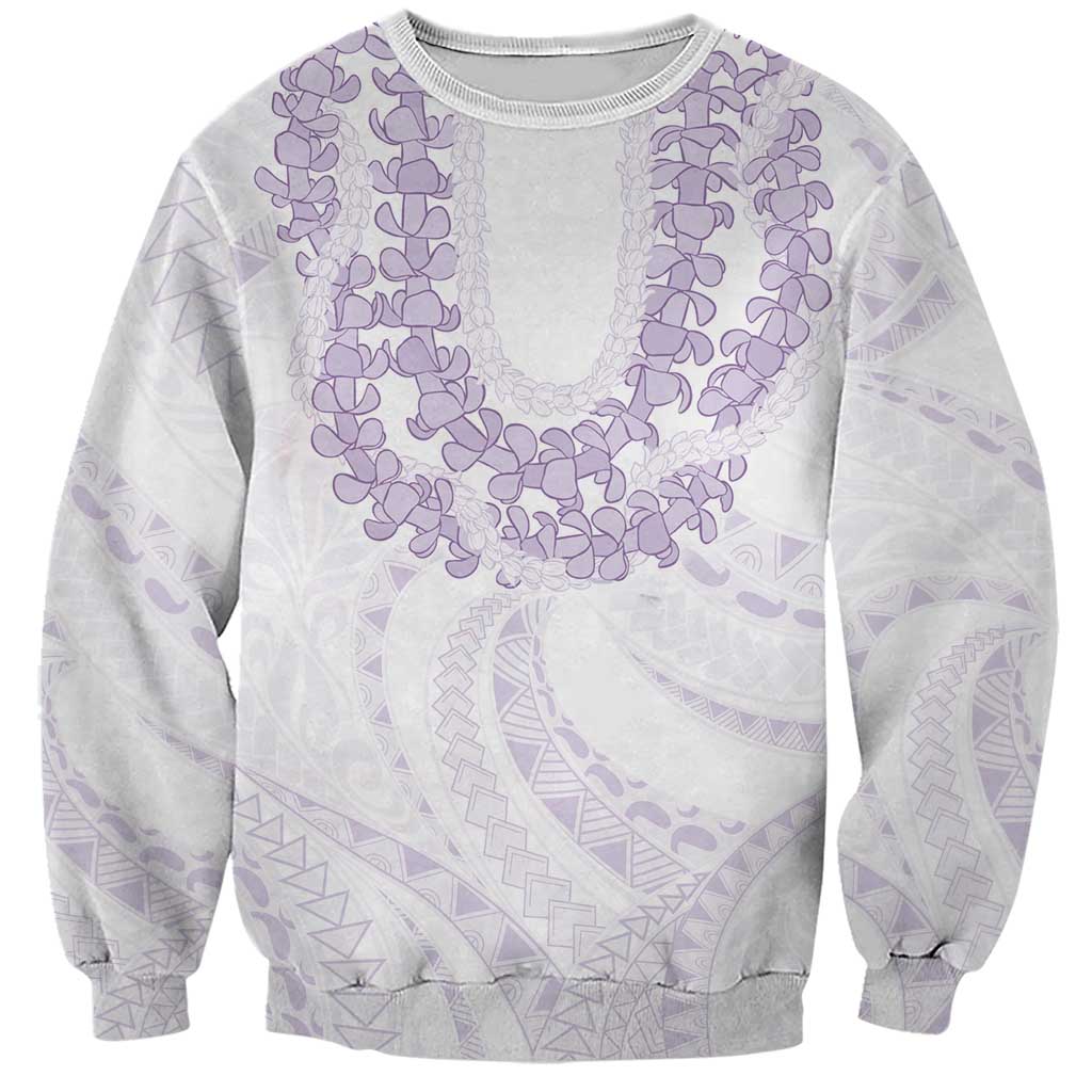 Aloha Lei Onaona Sweatshirt Purple Hawaiian Tribal Pattern LT9 Unisex Purple - Polynesian Pride