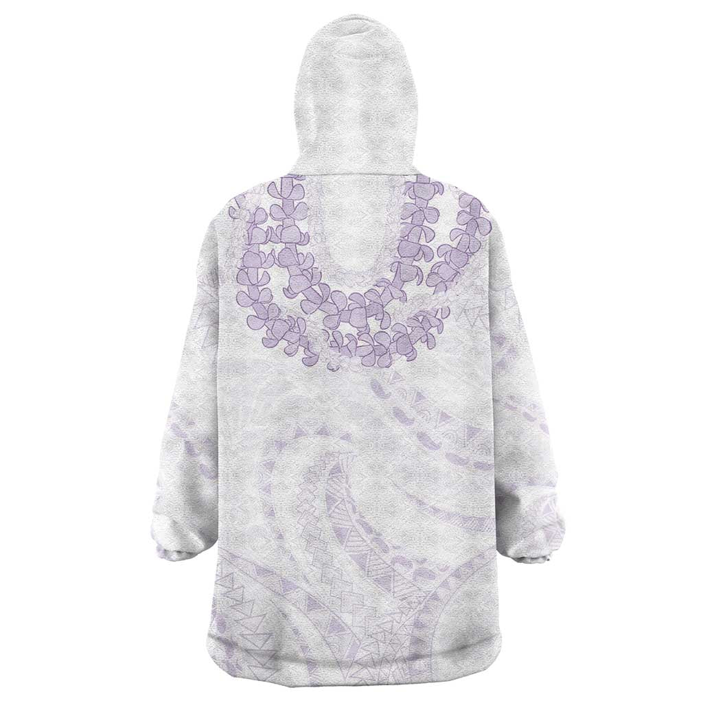 Aloha Lei Onaona Wearable Blanket Hoodie Purple Hawaiian Tribal Pattern LT9 - Polynesian Pride