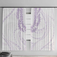 Aloha Lei Onaona Window Curtain Purple Hawaiian Tribal Pattern LT9 With Hooks Purple - Polynesian Pride