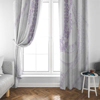 Aloha Lei Onaona Window Curtain Purple Hawaiian Tribal Pattern LT9 - Polynesian Pride