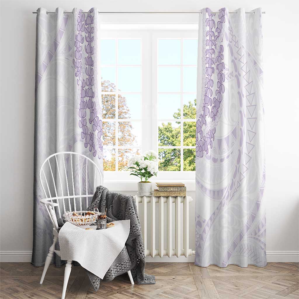 Aloha Lei Onaona Window Curtain Purple Hawaiian Tribal Pattern LT9 - Polynesian Pride