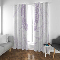 Aloha Lei Onaona Window Curtain Purple Hawaiian Tribal Pattern LT9 With Grommets Purple - Polynesian Pride