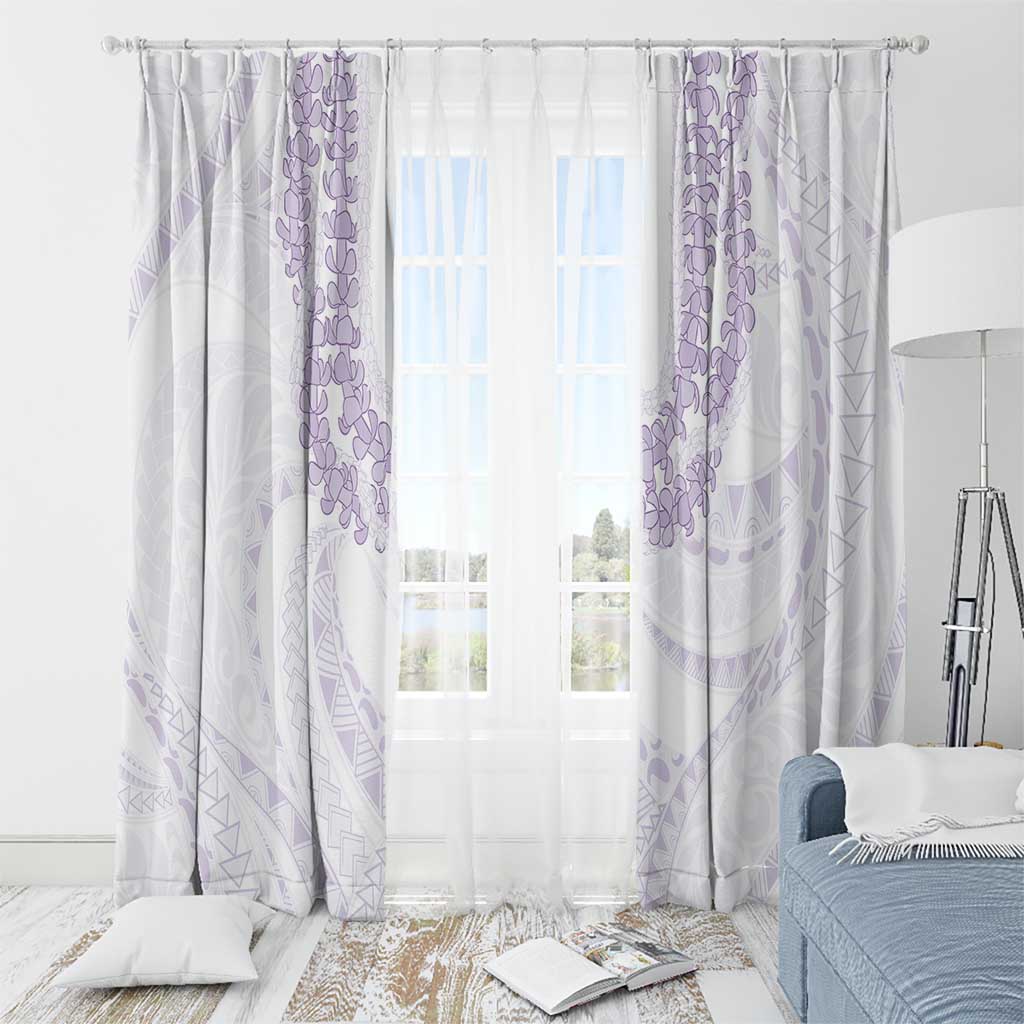 Aloha Lei Onaona Window Curtain Purple Hawaiian Tribal Pattern LT9 - Polynesian Pride