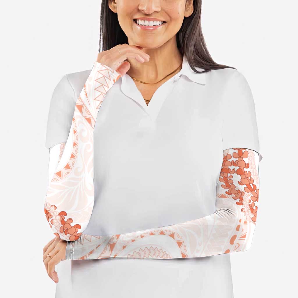 Aloha Lei Onaona Arm Sleeves Red Hawaiian Tribal Pattern - Polynesian Pride