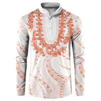 Aloha Lei Onaona Button Sweatshirt Red Hawaiian Tribal Pattern LT9 Red - Polynesian Pride