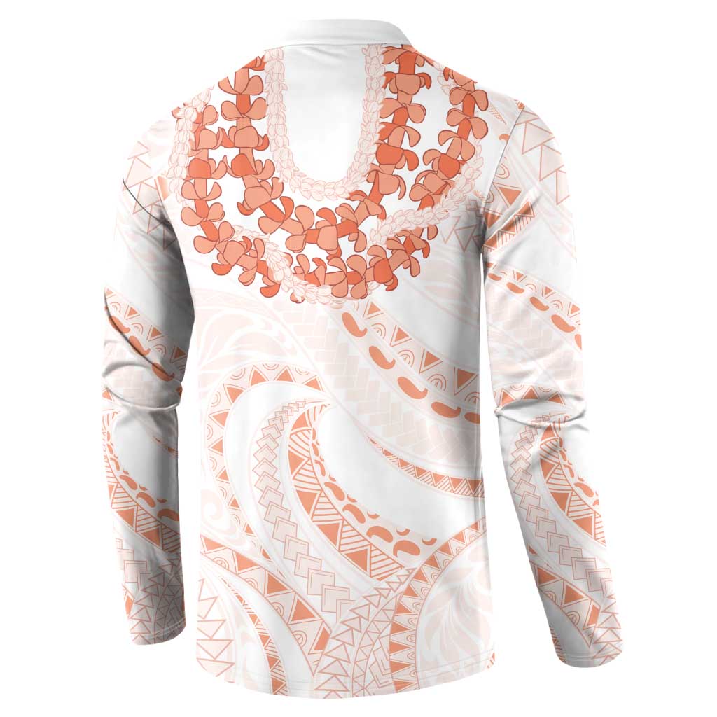 Aloha Lei Onaona Button Sweatshirt Red Hawaiian Tribal Pattern LT9 - Polynesian Pride