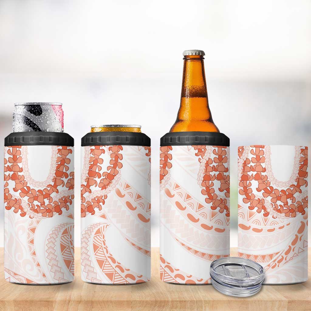 Aloha Lei Onaona 4 in 1 Can Cooler Tumbler Red Hawaiian Tribal Pattern