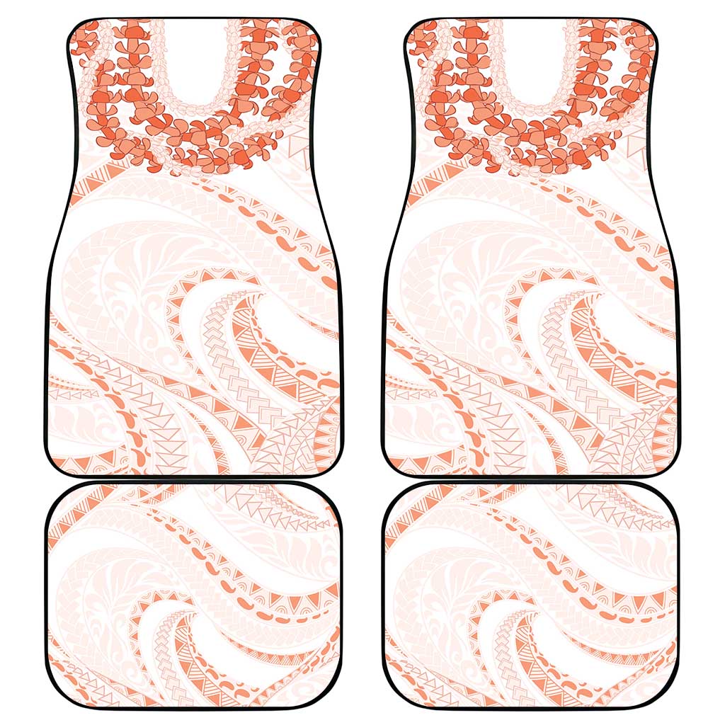 Aloha Lei Onaona Car Mats Red Hawaiian Tribal Pattern