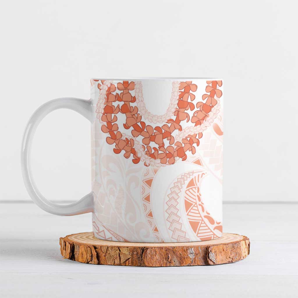 Aloha Lei Onaona Ceramic Mug Red Hawaiian Tribal Pattern - Polynesian Pride