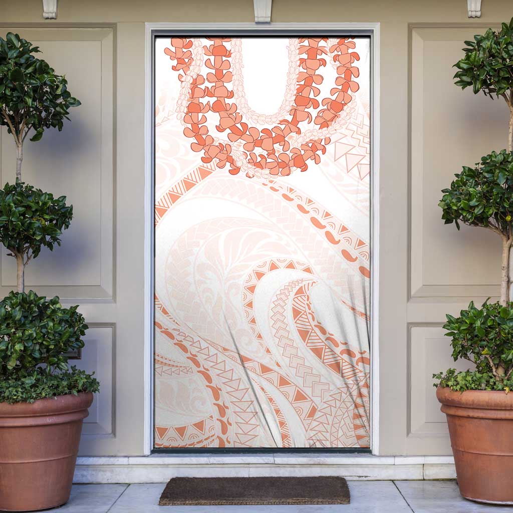 Aloha Lei Onaona Door Cover Red Hawaiian Tribal Pattern LT9 Red - Polynesian Pride