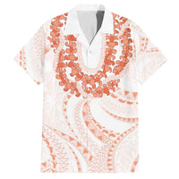 Aloha Lei Onaona Family Matching Long Sleeve Bodycon Dress and Hawaiian Shirt Red Hawaiian Tribal Pattern