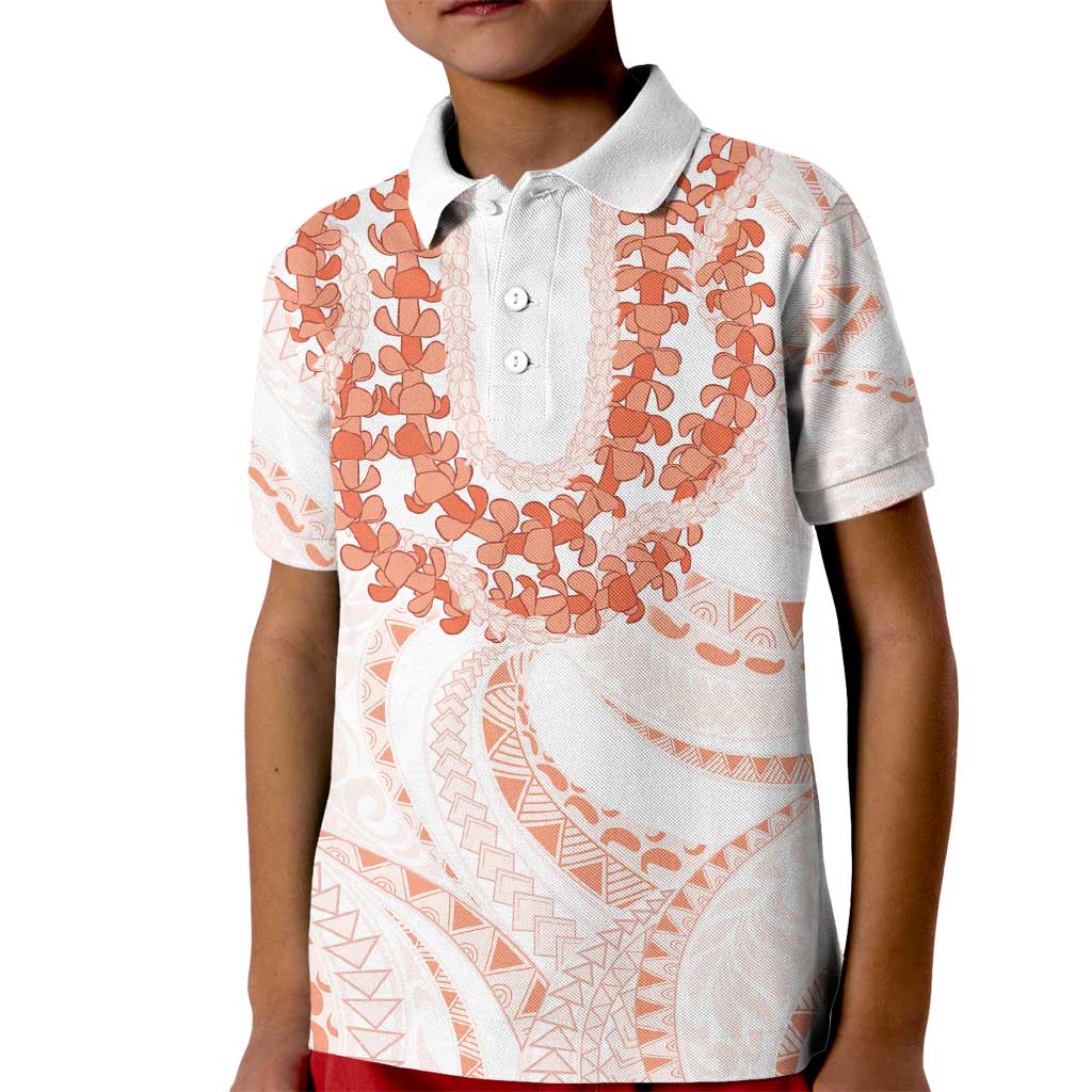 Aloha Lei Onaona Kid Polo Shirt Red Hawaiian Tribal Pattern