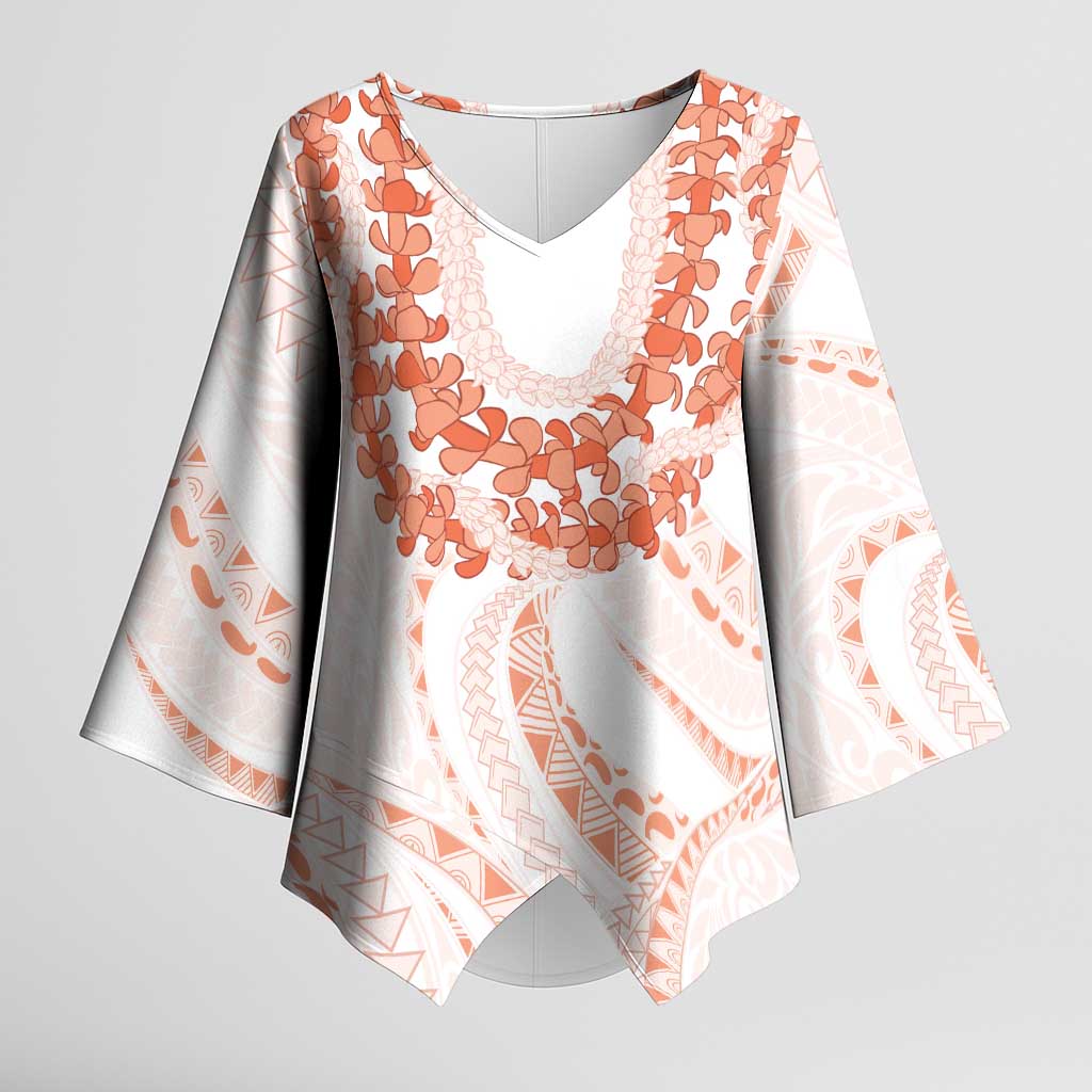 Aloha Lei Onaona Kimono Sleeve Blouse Red Hawaiian Tribal Pattern LT9 Female Red - Polynesian Pride