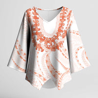 Aloha Lei Onaona Kimono Sleeve Blouse Red Hawaiian Tribal Pattern LT9 Female Red - Polynesian Pride