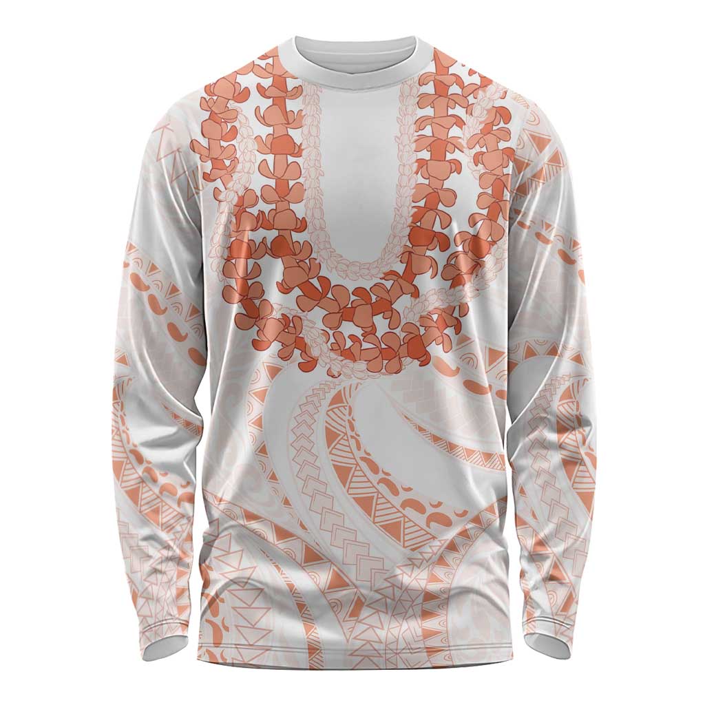 Aloha Lei Onaona Long Sleeve Shirt Red Hawaiian Tribal Pattern LT9 Unisex Red - Polynesian Pride