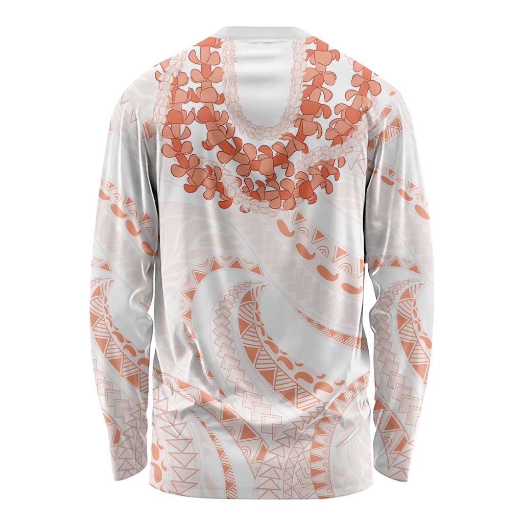 Aloha Lei Onaona Long Sleeve Shirt Red Hawaiian Tribal Pattern LT9 - Polynesian Pride