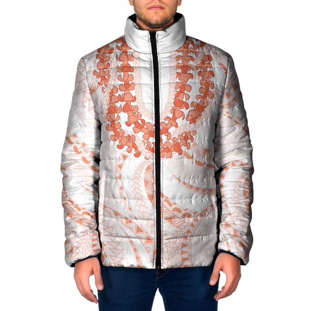 Aloha Lei Onaona Padded Jacket Red Hawaiian Tribal Pattern LT9 Men Red - Polynesian Pride