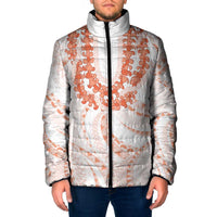 Aloha Lei Onaona Padded Jacket Red Hawaiian Tribal Pattern LT9 Men Red - Polynesian Pride