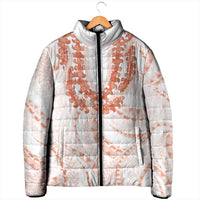 Aloha Lei Onaona Padded Jacket Red Hawaiian Tribal Pattern LT9 - Polynesian Pride