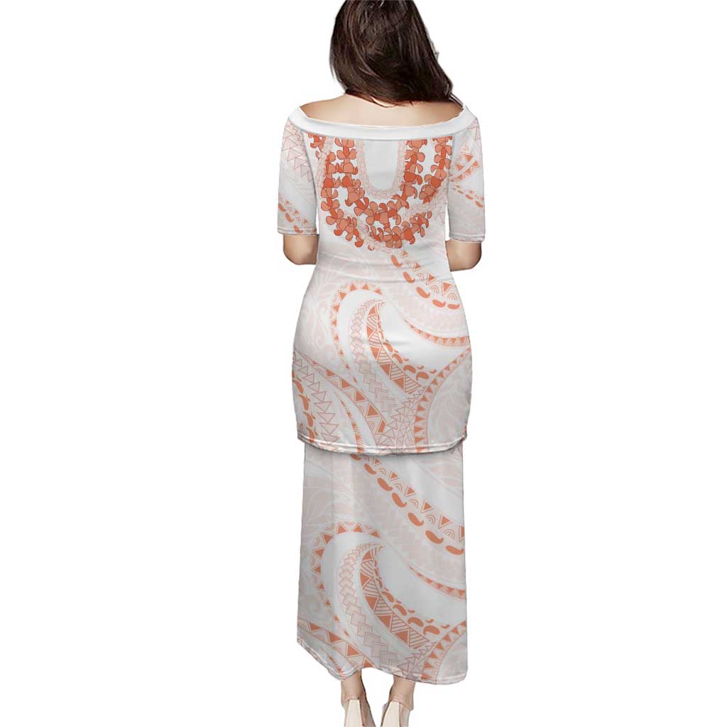 Aloha Lei Onaona Puletasi Red Hawaiian Tribal Pattern