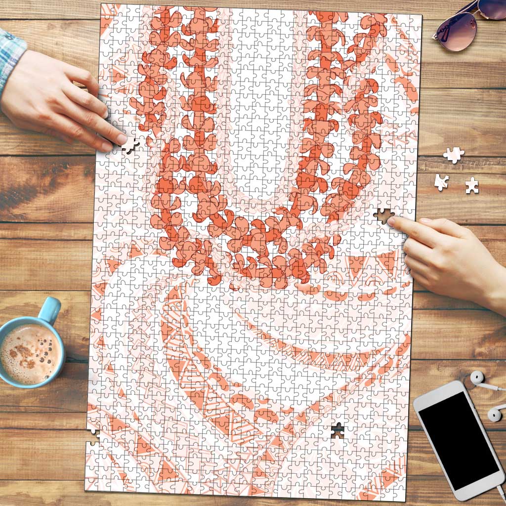 Aloha Lei Onaona Puzzle Red Hawaiian Tribal Pattern LT9 Red - Polynesian Pride