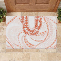 Aloha Lei Onaona Rubber Doormat Red Hawaiian Tribal Pattern LT9 Red - Polynesian Pride